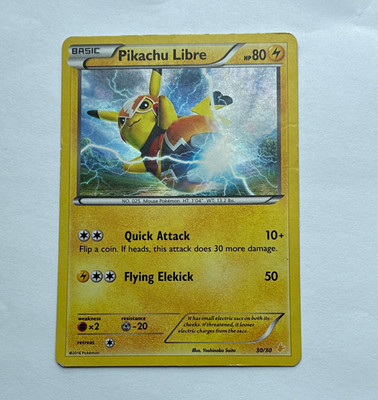 The Pokémon Company Pikachu Libre 30/30 XY Trainer Kit EN Holo Promo 80HP