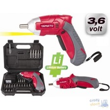 Avvita-Svita Yamato Cs 36 Nk 3,6 Volt Con Valigia E Kit 24 Accessori Batteria