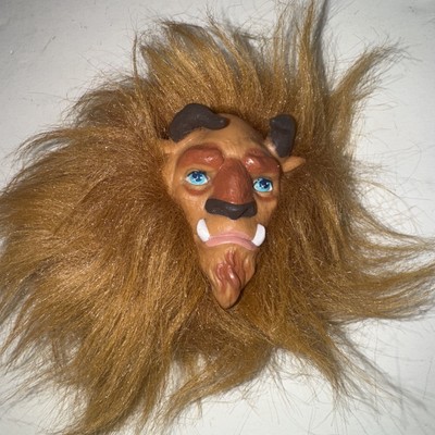 MATTEL DISNEY DOLL CLOTHES BEAUTY & THE BEAST PRINCE ADAM BEAST ANIMAL MASK HEAD