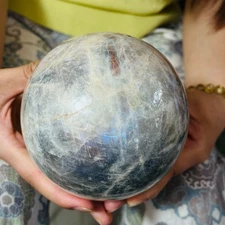 5.28LB Natural Moonstone Ball Quartz Crystal Polishing Ball Healing Decoration
