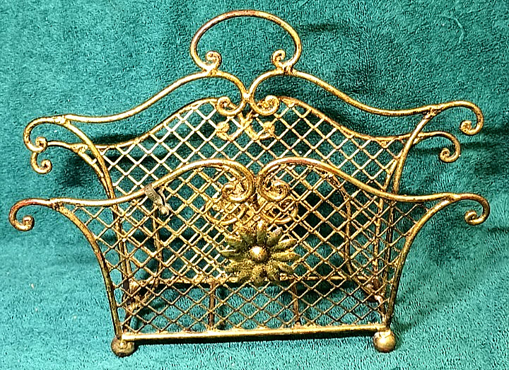 Vintage Italian Gold Guilt Letter Holder