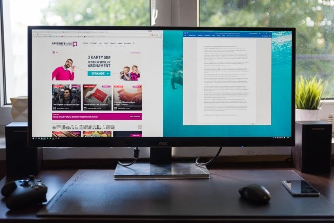 AOC 34" Monitor LED IPS UltraWide U3477PQU GAMING/COMPUTING Built In Speakers. - Image 3 of 4