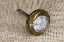 Old Picture Screw Nail Clear Glass White 8 Point Star Vintage Curtain Tieback #1 Old Picture Screw Nail Clear Glass White 8 Point Star Vintage Curtain Tieback #1 - Image 1