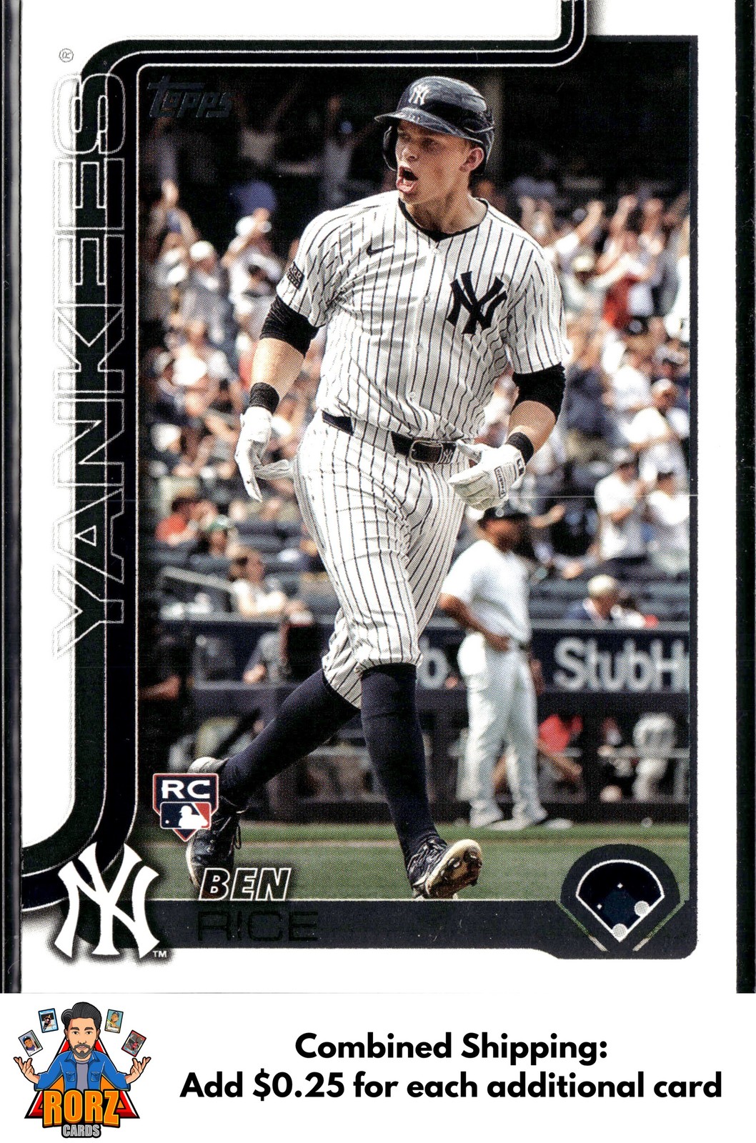 2025 Topps #337 Ben Rice RC New York Yankees