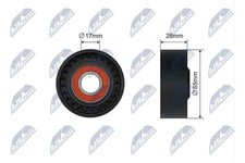 NTY Spannrolle, Keilrippenriemen RNK-RE-041 für MERCEDES-BENZ RENAULT