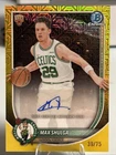 2025-26 Bowman Chrome BCA-MS MAX SHULGA Yellow Mojo Rookie Refractor Auto /75