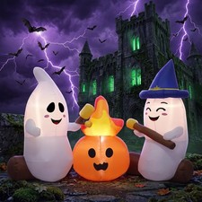 6FT Halloween Inflatable Ghost Yard Decorations Outdoor Blow Up Inflatables