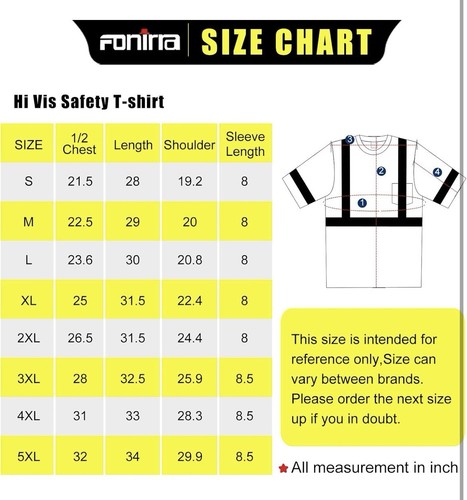 3 Pack Safety Reflective High Visibility Shirt for Men Size L - Bild 4 von 5