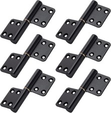 6 Pcs 4 Inch Lift off Flag Hinges - Black Removable Door Hinges