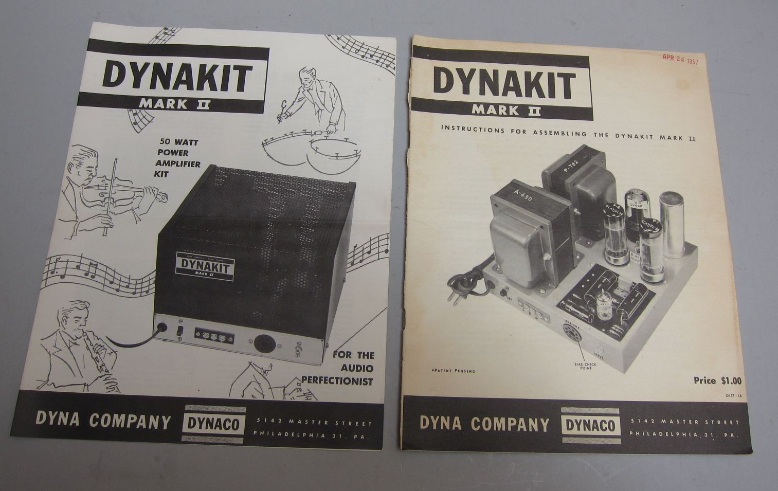 Original Dynakit Mark II Assembly Manual and Product Brochure Dynaco