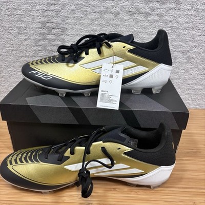 Adidas F50 League FG/MG Messi Soccer Cleats Gold Black Mens Sz 11
