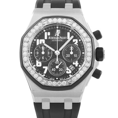 Audemars Piguet Royal Oak Offshore Diamond and Steel Chronograph Watch 26048SK.