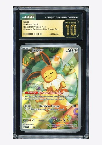 Pokemon CGC 10 PRISTINE Eevee Promo 2025 #173 SVP Prismatic Evolutions ETB ENG
