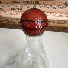 Vintage Basketball Golf Ball Amber Color Black Lines