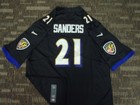 SEWN BLACK DEION SANDERS PRIMETIME BALTIMORE RAVENS NFL GAME FOOTBALL JERSEY 3X — photo 1