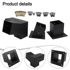 Slanted Roof Pergola Brackets for 4x4 Posts Rust resistant Wall Mount Hardware