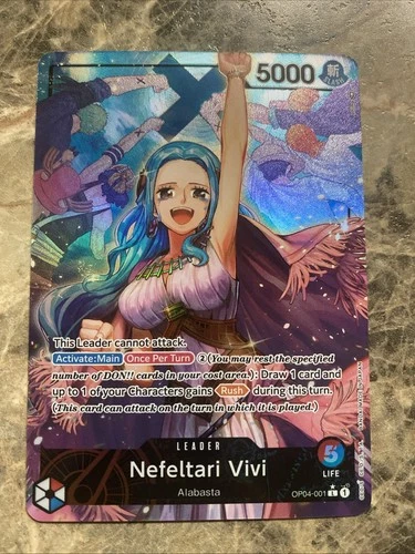 Nefeltari Vivi OP04-001 Alternate Art Leader	One Piece Card English