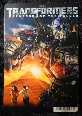 TRANSFORMERS: REVENGE OF THE FALLEN Video Rental Store Movie Backer Card