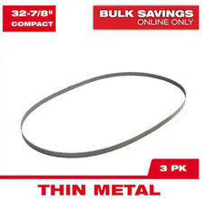 Milwaukee 32  7/8 in. 18 TPI Compact Bi  Metal Band Saw Blade 3  Pack 48  39  0579 