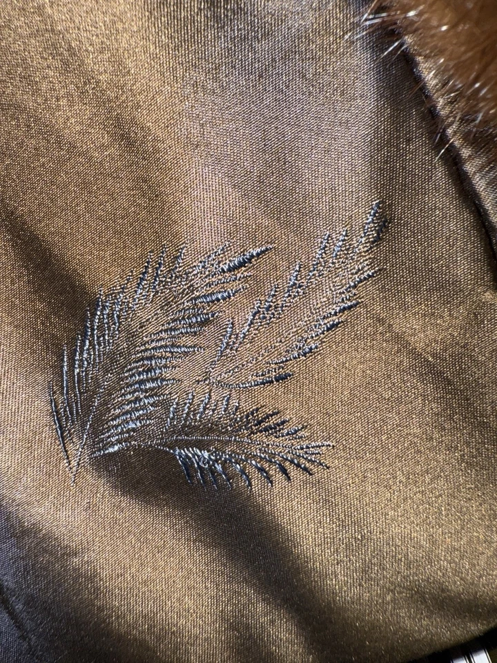 Vintage Genuine Mink Fur Stole Wrap – Monogrammed Lining Classic Old Hollywood - Image 4 of 4