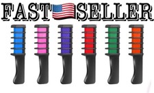 6-Pack New Hair Chalk Comb Temporary Hair Color Dye for Girls Kids