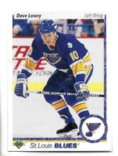 DAVE LOWRY 1990-91 UPPER DECK ROOKIE CARD NEAR MINT+ CONDITION. rookie card picture