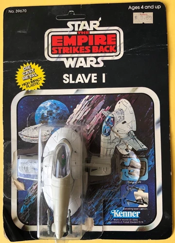 Vintage 1980 Star Wars - SLAVE 1 - Boba Fett  (w/original card & bubble) - Nice!