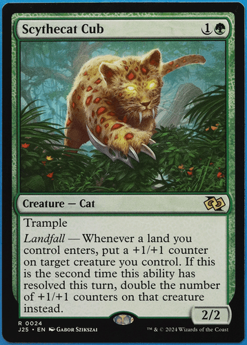 Scythecat Cub Foundations Jumpstart NM Green Rare MTG CARD (ID# 506763) ABUGames - Picture 1 of 2