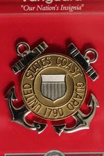 USCG COAST GUARD FULL SIZE E1-6 ENLISTED & PETTY OFFICER COMBINATION CAP BADGE