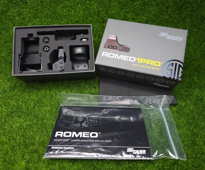 Sig Sauer #SOR1P100 ROMEO1PRO 1x30mm 3 MOA Reflex Red Dot Sight w/ Shroud, Black