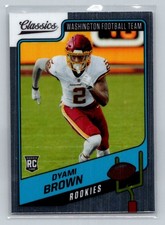 2021 Panini Classics Dyami Brown Blue Back Rookie Card RC # Washington