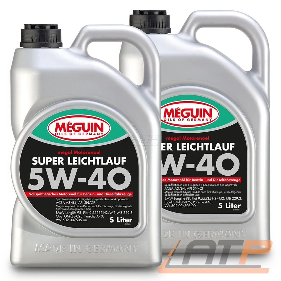 MEGUIN 2x 5 L LITER MEGOL MOTORENÖL SUPER LEICHTLAUF SAE 5W-40 VOLLSYNTHETISCH
