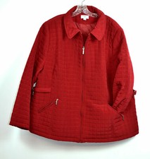 New Cato Red Parka Women Jacket Size 26 / 28 W / 4 Xl Polyester