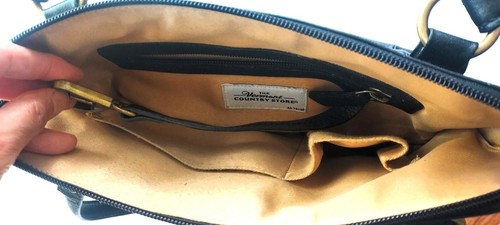 Vermont County Store leather purse shoulder bag black Morocco - Picture 10 of 20