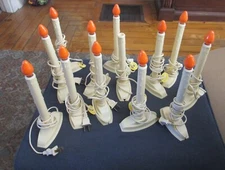 Vintage Noma Christmas 13 Candelabra Drip Candles Window Candolier w/ 12 Bulbs