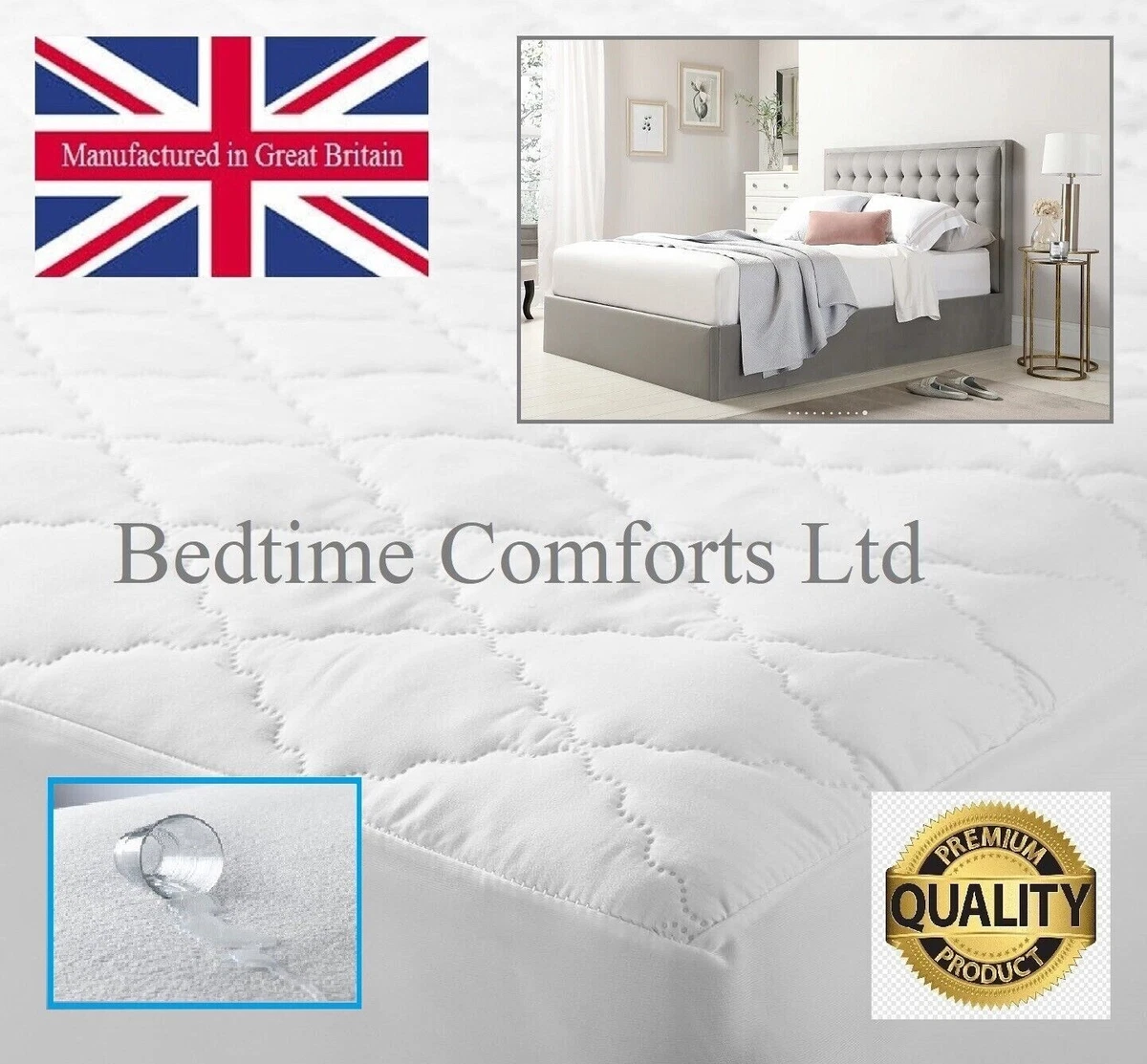 EURO IKEA KING FITTED WATERPROOF MATTRESS PROTECTOR 63 X 78