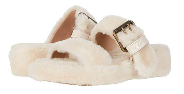 adidas fur slippers