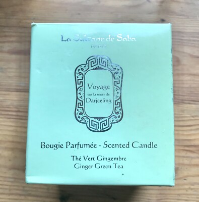 La Sultane de Saba Candle Green Tea and Ginger Essential Oils Scented Paris