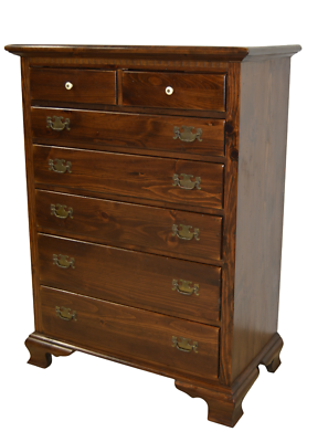 Ethan Allen Antiqued Pine Seven Drawer Chest Dresser Old Tavern