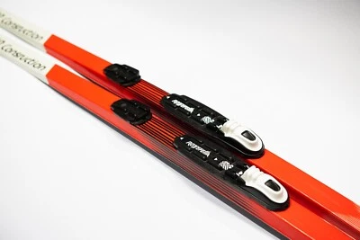 HASIKY Red and White Waxless 205 cm Cross Country Ski NNN Rottefella Bindings Nordic