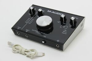 M Audio 24bit 192khz Usb Audio Midi Interface M Track 2x2m Ebay