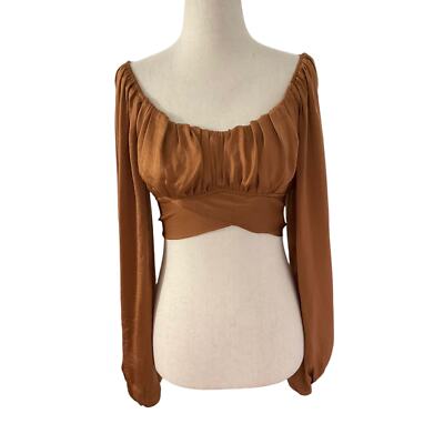 Windsor Brown Off The Shoulder Crop Top Women's Size Small | 23-9