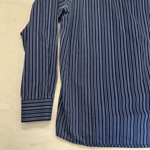 Concepts by Claiborne Mens Shirt XXLarge Blue Stripe Long Sleeve Button Up - Picture 13 of 16