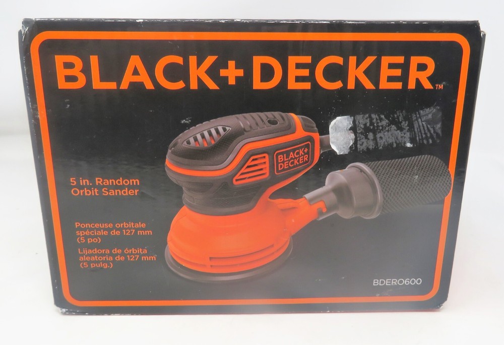 BLACK+DECKER 2.4A 5In Random Orbit Electric Sander BDERO600
