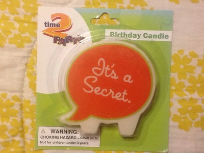 NEW It's A Secret Birthday Party Cake Candle ( Guess My Age) ( Not Telling)??