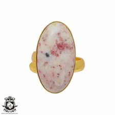 Size 7.5 - Size 9 Adjustable Tourmaline in Quartz 24K Gold Plated Ring GPR384