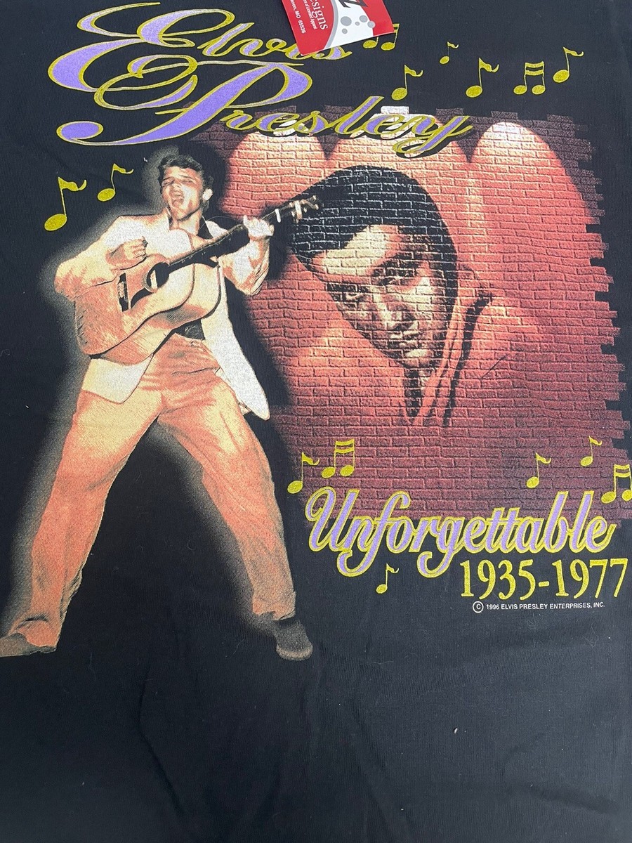 Elvis Presley Unforgettable Shirt 1935-1977 Vintage 90