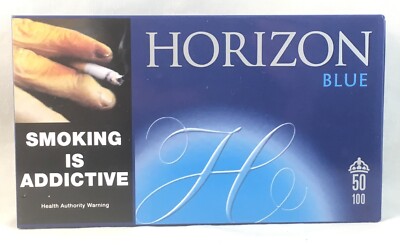 RARE RETRO AUSTRALIAN HORIZON BLUE CIGARETTE - TOBACCO TIN