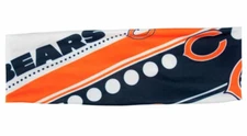 Chicago Bears Satin Stretch Headband Womens Ladies NFL Team Apparel