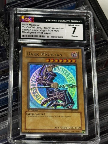 Dark Magician SDY-006 Yugi 1st Edition Foil Shift Misprint ERROR CGC 7.5 NM